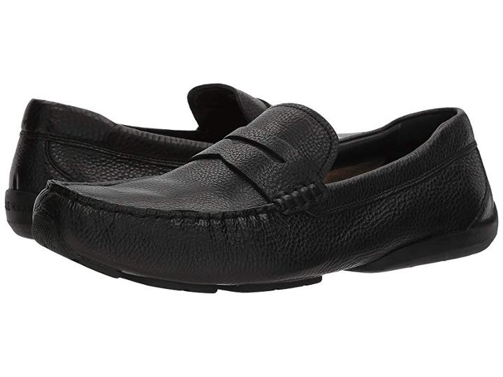 Cole Haan Branson Penny Driver (black Tumbled) Men's Shoes