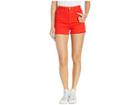 Juicy Couture Red Denim Shorts With Side Stripe (city Rouge) Women's Shorts