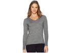 Smartwool Shadow Pine V-neck Sweater (medium Gray Donegal) Women's Sweater