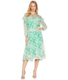 Juicy Couture Washed Daisy Ruffle Midi Dress (botanical Washed Daisy) Women's Dress