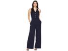 Ivanka Trump Halter Neck Maxi Jumpsuit (navy) Women's Dress