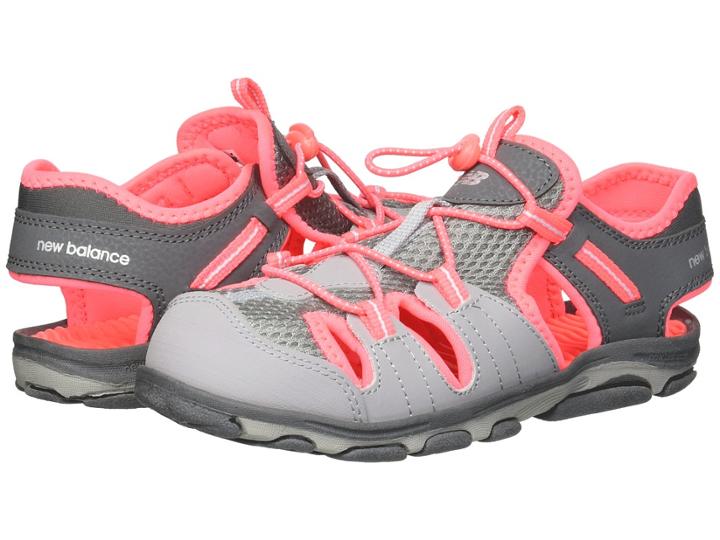 New Balance Kids Adirondack Sandal (toddler/little Kid) (grey/coral) Girls Shoes
