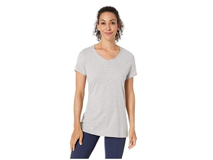 Champion Jersey V-neck Tee (oxford Gray) Women's Clothing