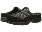 Easy Spirit Traveltime (black/black Multi Suede) Women's Clog Shoes