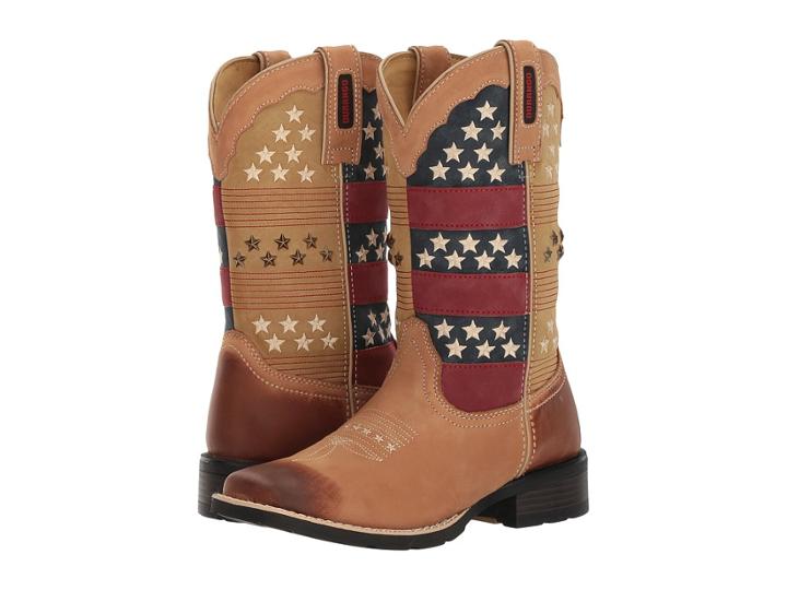 Durango Mustang 10 Americana (tan/patriotic) Cowboy Boots