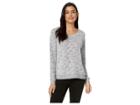 Two By Vince Camuto Long Sleeve Nubby Slub Pullover (indigo Night Heather) Women's Long Sleeve Pullover