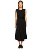 Y's By Yohji Yamamoto Pleats Long Dress (black) Women's Dress