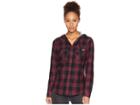 Columbia Collegiate Times Twotm Hooded Long Sleeve Shirt (tam/deep Maroon Check) Women's Long Sleeve Button Up