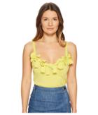 Boutique Moschino Stretch Viscose Sleeveless Blouse With Bow Applications (yellow) Women's Blouse