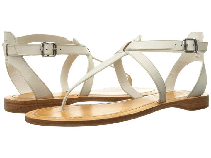 Frye Rachel T Sandal (white Smooth Full Grain) Women's Sandals