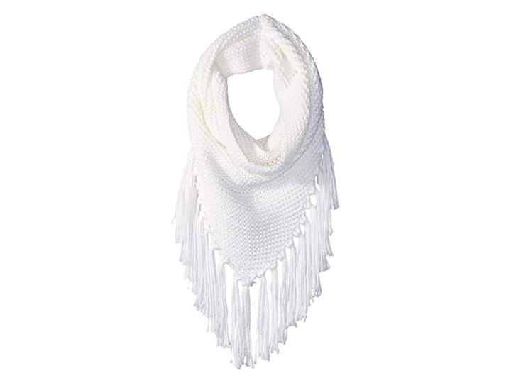 Steve Madden Triangle Snood With Fringe (ivory) Scarves