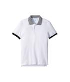 Lanvin Kids Checkered Collar Polo (big Kids) (white) Boy's Clothing