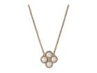 Tory Burch Rope Pearl Clover Pendant Necklace (cream/tory Gold) Necklace