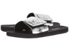 Michael Michael Kors Mk Slide (silver Mirror Metallic 1) Women's Sandals
