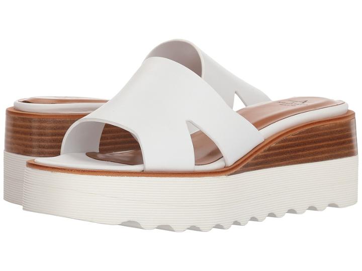 Aquatalia Tayla (white Calf) Women's Slide Shoes