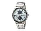 Steve Madden Multifunction Dial Alloy Band Watch Smw190 (silver) Watches