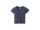 Lacoste Kids Short Sleeve Striped Tee Shirt (toddler/little Kids/big Kids) (matelot Chine/white) Boy's T Shirt