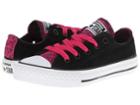 Converse Kids Chuck Taylor All Star Ox (little Kid/big Kid) (black/cosmos Pink) Girls Shoes