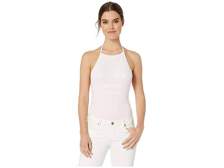 Juicy Couture Juicy Ultra Logo Microterry Bodysuit (hush Pink) Women's Jumpsuit & Rompers One Piece