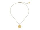 Michael Kors Etched Monogram Disc Pendant Necklace (gold) Necklace