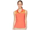 Adidas Golf Ultimate Merch Sleeveless Polo (real Coral) Women's Sleeveless