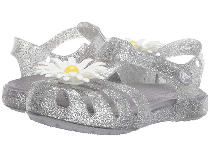 Crocs Kids Isabella Charm Sandal (toddler/little Kid) (silver) Girls Shoes
