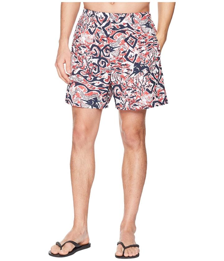 Columbia Backcast Iitm Printed Trunk (white Deep Sea Batik) Men's Shorts
