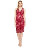 Lucky Brand Red Batik Print Dress (burgundy Multi) Women's Dress