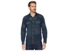 Lucky Brand Long Sleeve Sawtooth Denim Western Shirt (seastack) Men's Clothing