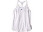 Nike Kids Court Slam Tennis Tank Top (little Kids/big Kids) (white/white/black) Girl's Sleeveless