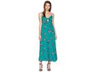 American Rose Kaiya Spaghetti Strap Floral Dress (teal) Women's Dress