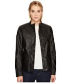 Belstaff Longham Signature 6 Oz. Wax Cotton Jacket (black) Women's Coat