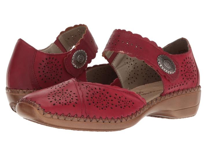 Rieker D1641 Doris 41 (rosso/rosso) Women's  Shoes