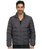 Kenneth Cole New York Zip Front Down Jacket (silver) Men's Coat