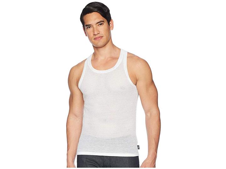Emporio Armani Tech Mesh Tank Top (white) Men's Pajama