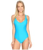 Speedo Strappy One-piece (peacock Blue) Women's Swimsuits One Piece