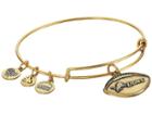 Alex And Ani Nfl Detroit Lions Football Bangle (rafaelian Gold) Charms Bracelet