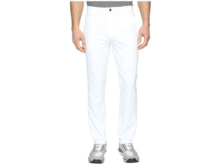 Adidas Golf Ultimate+ 3-stripes Pants (white/mid Grey) Men's Casual Pants