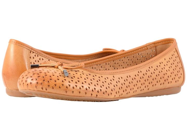 Softwalk Napa Laser (tan Laser Cut Leather) Women's Flat Shoes