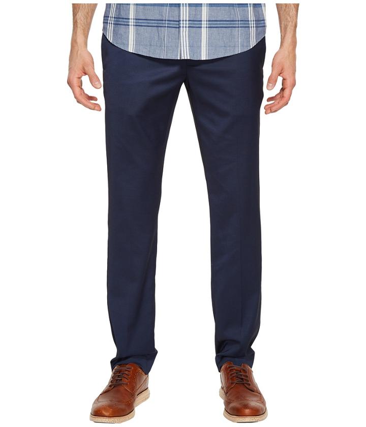 Perry Ellis Portfolio Very Slim Fit Iridescent Pants (dark Sapphire) Men's Dress Pants