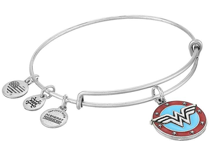 Alex And Ani Wonder Woman Logo Bangle (rafaelian Silver) Bracelet