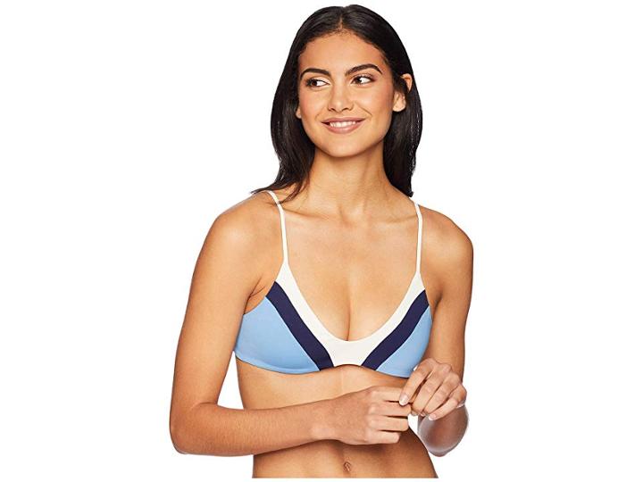 L*space Color Block Bodhi Top (cream/midnight Blue/ocean) Women's Swimwear