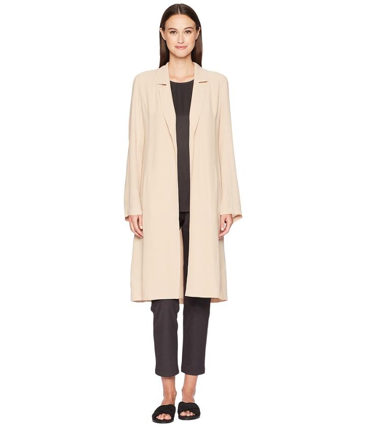 Eileen Fisher Notch Collar Jacket (buttercream) Women's Coat