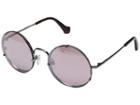 Balenciaga Ba0086 (light Ruthenium Metal/melange Brown Temple Tip/silver Flash Red) Fashion Sunglasses