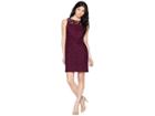 Lauren Ralph Lauren Petite Melia Sleeveless Day Dress (ruby/wheat) Women's Dress
