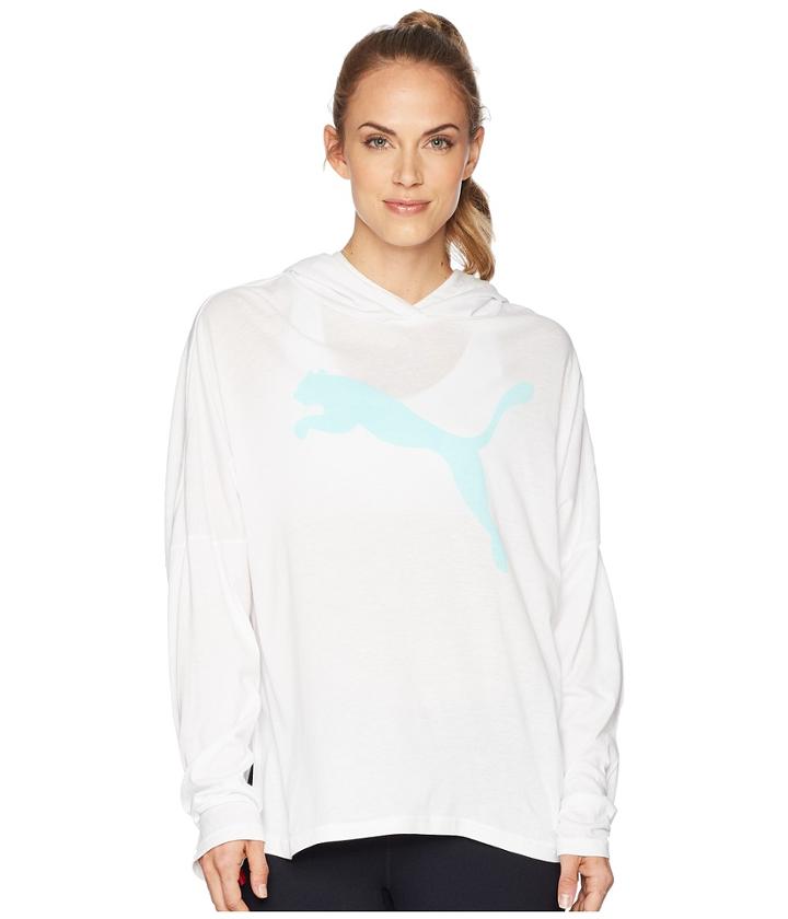Puma Urban Sports Light Cover-up (puma White/island Paradise) Women's Sweatshirt