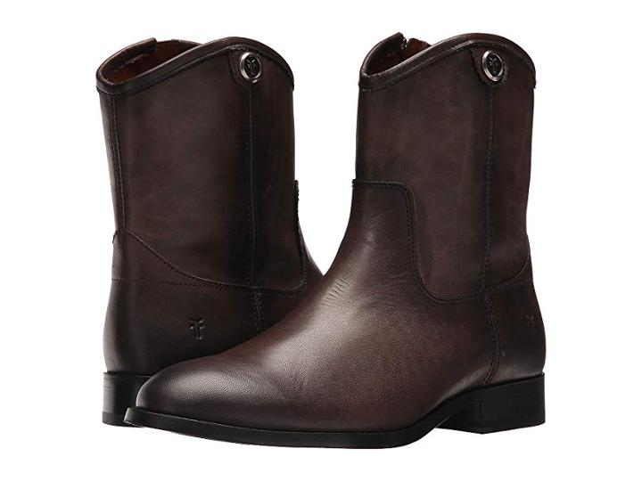 Frye Melissa Button Short 2 (smoke) Women's Pull-on Boots