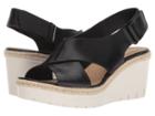 Clarks Palm Glow (black Leather) Women's Wedge Shoes