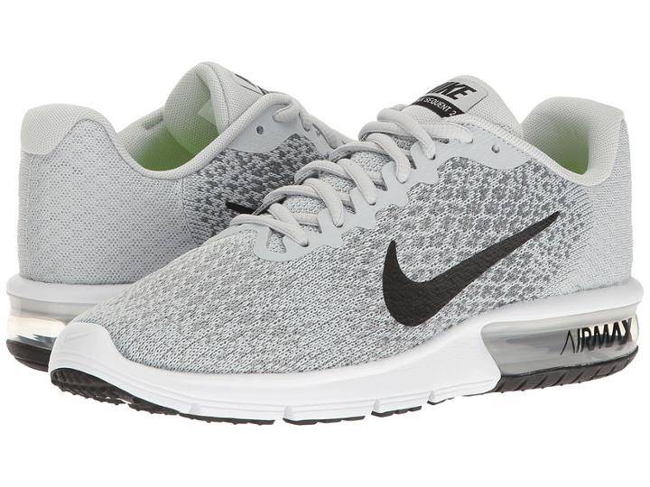 Nike Air Max Sequent 2 (pure Platinum/black/cool Grey/wolf Grey) Women's Running Shoes