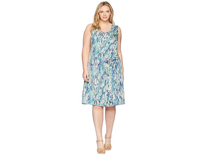 Nic+zoe Plus Size Mirage Twist Dress (multi) Women's Dress
